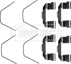 Borg & Beck BBK1368 - Piederumu komplekts, Disku bremžu uzlikas autodraugiem.lv