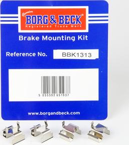 Borg & Beck BBK1313 - Piederumu komplekts, Disku bremžu uzlikas autodraugiem.lv
