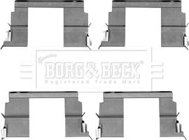 Borg & Beck BBK1317 - Piederumu komplekts, Disku bremžu uzlikas autodraugiem.lv
