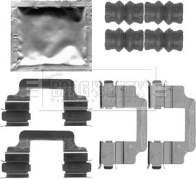 Borg & Beck BBK1293 - Piederumu komplekts, Disku bremžu uzlikas autodraugiem.lv