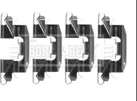 Borg & Beck BBK1245 - Piederumu komplekts, Disku bremžu uzlikas autodraugiem.lv