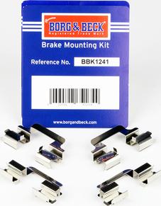 Borg & Beck BBK1241 - Piederumu komplekts, Disku bremžu uzlikas autodraugiem.lv