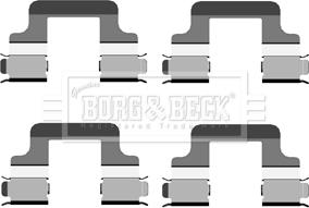 Borg & Beck BBK1254 - Piederumu komplekts, Disku bremžu uzlikas autodraugiem.lv