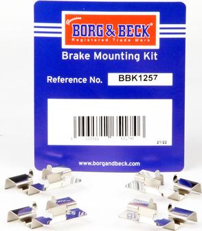 Borg & Beck BBK1257 - Piederumu komplekts, Disku bremžu uzlikas autodraugiem.lv