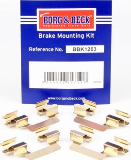 Borg & Beck BBK1263 - Piederumu komplekts, Disku bremžu uzlikas autodraugiem.lv