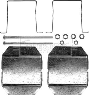 Borg & Beck BBK1207 - Piederumu komplekts, Disku bremžu uzlikas autodraugiem.lv