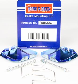 Borg & Beck BBK1207 - Piederumu komplekts, Disku bremžu uzlikas autodraugiem.lv