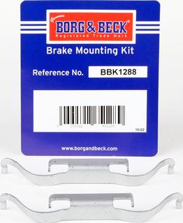 Borg & Beck BBK1288 - Piederumu komplekts, Disku bremžu uzlikas autodraugiem.lv