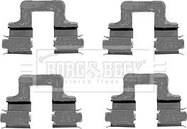 Borg & Beck BBK1230 - Piederumu komplekts, Disku bremžu uzlikas autodraugiem.lv