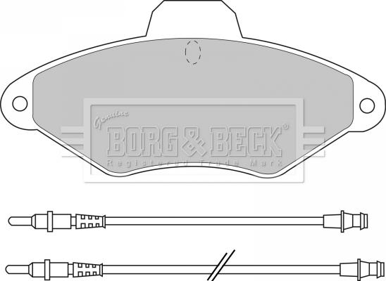 Borg & Beck BBP1400 - Bremžu uzliku kompl., Disku bremzes autodraugiem.lv