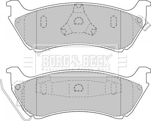 Borg & Beck BBP1666 - Bremžu uzliku kompl., Disku bremzes autodraugiem.lv