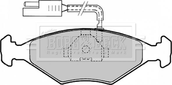 Borg & Beck BBP1147 - Bremžu uzliku kompl., Disku bremzes autodraugiem.lv