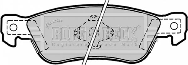 Borg & Beck BBP1163 - Bremžu uzliku kompl., Disku bremzes autodraugiem.lv