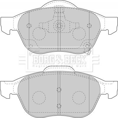 Borg & Beck BBP1857 - Bremžu uzliku kompl., Disku bremzes autodraugiem.lv