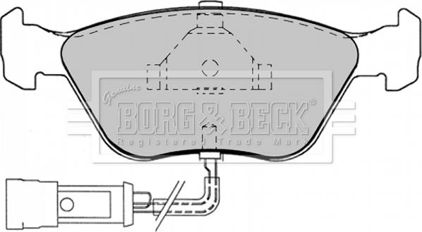 Borg & Beck BBP1343 - Bremžu uzliku kompl., Disku bremzes autodraugiem.lv