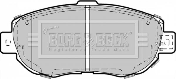 Borg & Beck BBP1353 - Bremžu uzliku kompl., Disku bremzes autodraugiem.lv