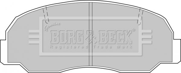 Borg & Beck BBP1206 - Bremžu uzliku kompl., Disku bremzes autodraugiem.lv