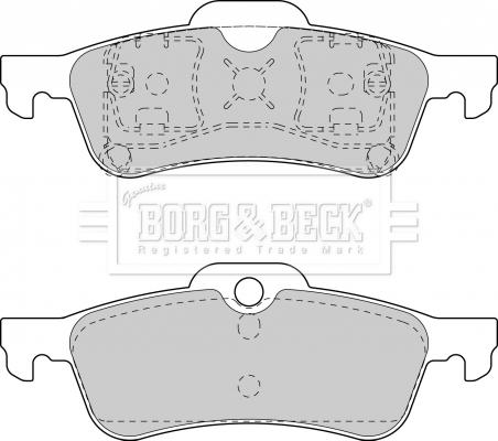 Borg & Beck BBP1744 - Bremžu uzliku kompl., Disku bremzes autodraugiem.lv