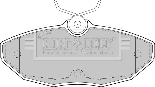 Borg & Beck BBP1743 - Bremžu uzliku kompl., Disku bremzes autodraugiem.lv
