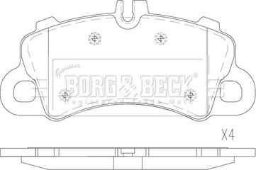 Borg & Beck BBP2900 - Bremžu uzliku kompl., Disku bremzes autodraugiem.lv