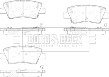 Borg & Beck BBP2901 - Bremžu uzliku kompl., Disku bremzes autodraugiem.lv