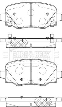 Borg & Beck BBP2521 - Bremžu uzliku kompl., Disku bremzes autodraugiem.lv