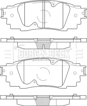 Borg & Beck BBP2575 - Bremžu uzliku kompl., Disku bremzes autodraugiem.lv