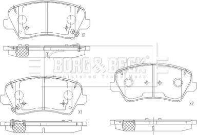 Borg & Beck BBP2690 - Bremžu uzliku kompl., Disku bremzes autodraugiem.lv