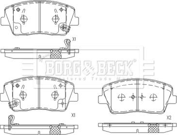 Borg & Beck BBP2697 - Bremžu uzliku kompl., Disku bremzes autodraugiem.lv