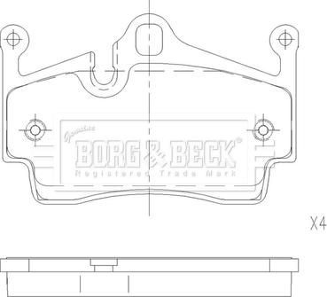 Borg & Beck BBP2666 - Bremžu uzliku kompl., Disku bremzes autodraugiem.lv