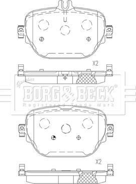 Borg & Beck BBP2685 - Bremžu uzliku kompl., Disku bremzes autodraugiem.lv