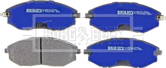 Borg & Beck BBP2171 - Bremžu uzliku kompl., Disku bremzes autodraugiem.lv