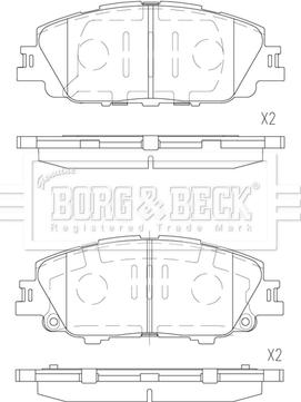 Borg & Beck BBP2899 - Bremžu uzliku kompl., Disku bremzes autodraugiem.lv