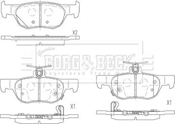 Borg & Beck BBP2897 - Bremžu uzliku kompl., Disku bremzes autodraugiem.lv