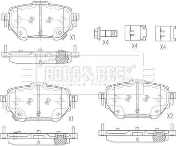 Borg & Beck BBP2875 - Bremžu uzliku kompl., Disku bremzes autodraugiem.lv