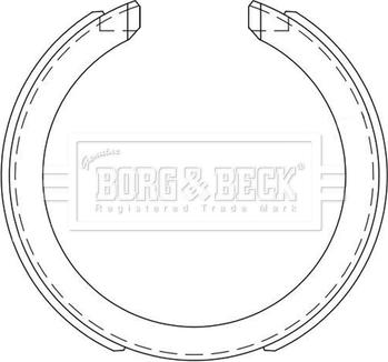 Borg & Beck BBS6525 - Bremžu loku kompl., Stāvbremze autodraugiem.lv