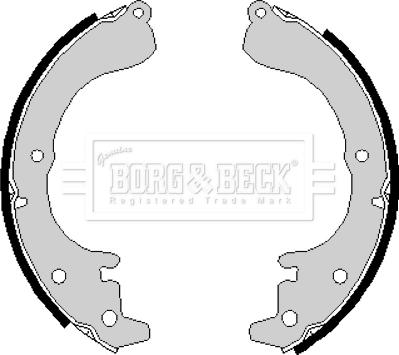 Borg & Beck BBS6165 - Bremžu loku komplekts autodraugiem.lv