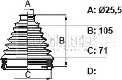 Borg & Beck BCB6318 - Putekļusargs, Piedziņas vārpsta autodraugiem.lv