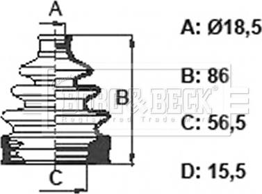 Borg & Beck BCB6372 - Putekļusargs, Piedziņas vārpsta autodraugiem.lv