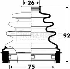 Borg & Beck BCB2906 - Putekļusargs, Piedziņas vārpsta autodraugiem.lv