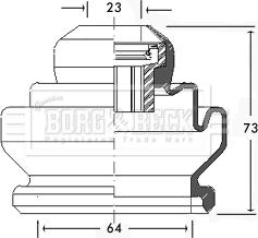 Borg & Beck BCB2440 - Putekļusargs, Piedziņas vārpsta autodraugiem.lv