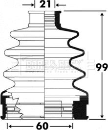 Borg & Beck BCB2896 - Putekļusargs, Piedziņas vārpsta autodraugiem.lv