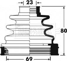 Borg & Beck BCB2854 - Putekļusargs, Piedziņas vārpsta autodraugiem.lv