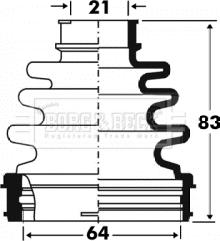 Borg & Beck BCB2867 - Putekļusargs, Piedziņas vārpsta autodraugiem.lv