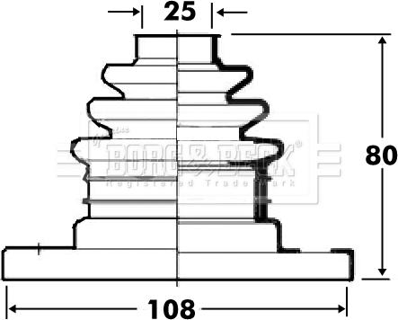 Borg & Beck BCB2810 - Putekļusargs, Piedziņas vārpsta autodraugiem.lv