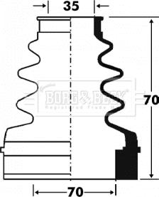 Borg & Beck BCB2880 - Putekļusargs, Piedziņas vārpsta autodraugiem.lv