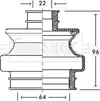 Borg & Beck BCB2306 - Putekļusargs, Piedziņas vārpsta autodraugiem.lv