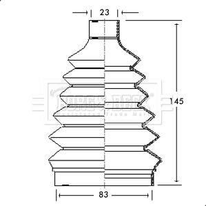 Borg & Beck BCB2325 - Putekļusargs, Piedziņas vārpsta autodraugiem.lv