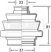 Borg & Beck BCB2270 - Putekļusargs, Piedziņas vārpsta autodraugiem.lv