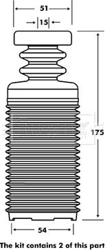 Borg & Beck BPK7039 - Putekļu aizsargkomplekts, Amortizators autodraugiem.lv